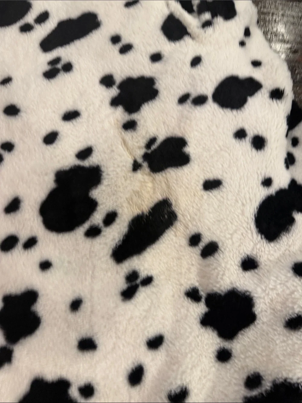 Kids Cow Print Hooded Sleep Sack - Black & White Plush Pajama